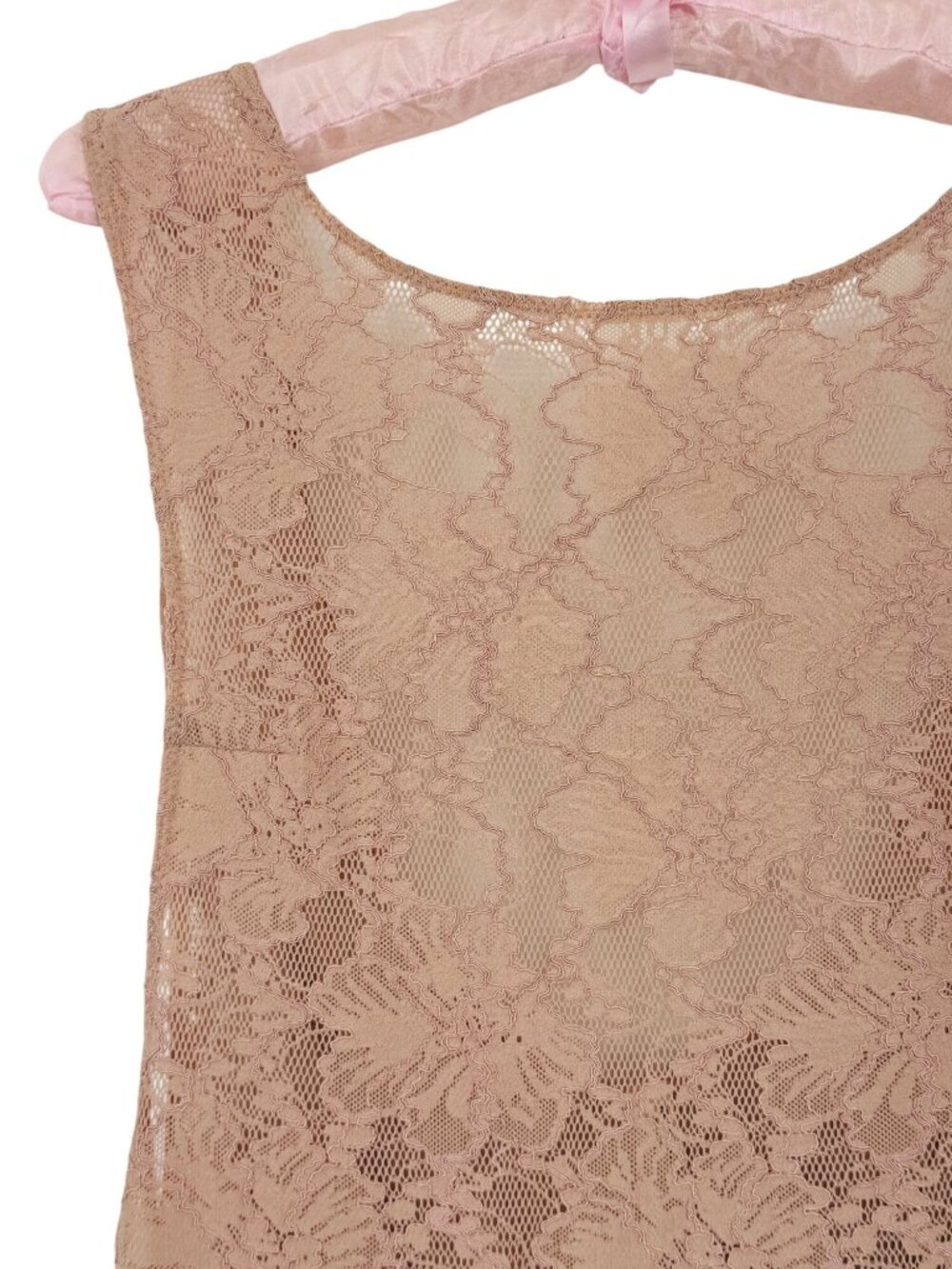 NWT Free People Asymmetrical Tiered Ruffle Hem Pink Lace Dress S | Coquette Boho - Picture 3 of 16